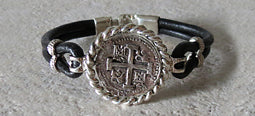 Atocha Coin Bracelet with black band 1