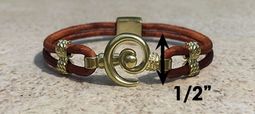 #212a Hurricane Bracelet Leather Band 14k Gold
