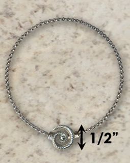 #320 Hurricane Anklet twisted Sterling Silver