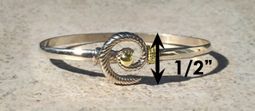 #305 Hurricane Bracelet twisted Sterling Silver 14k Gold