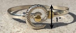 #303 Hurricane Bracelet twisted Sterling Silver 14k Gold