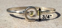 #304 Hurricane Bracelet twisted Sterling Silver 14k Gold