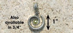 #325 Hurricane Pendant twisted Sterling Silver 14k Gold