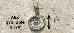 #326 Hurricane Pendant twisted Sterling Silver