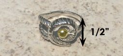 #322 Hurricane Ring twisted Sterling Silver 14k Gold