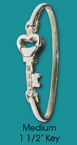 #109 Bangle with Medium Key<br>Key West Love Bracelet