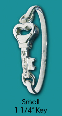 #108 Bangle with Small Key<br>Key West Love Bracelet