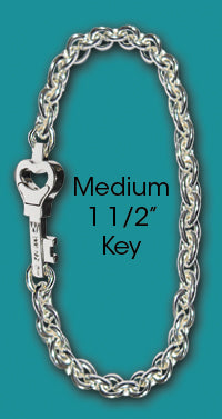 #106 Chain with Medium Key<br>Key West Love Bracelet