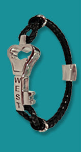 #113 Large Key West Love Bracelet with Leather Rope
